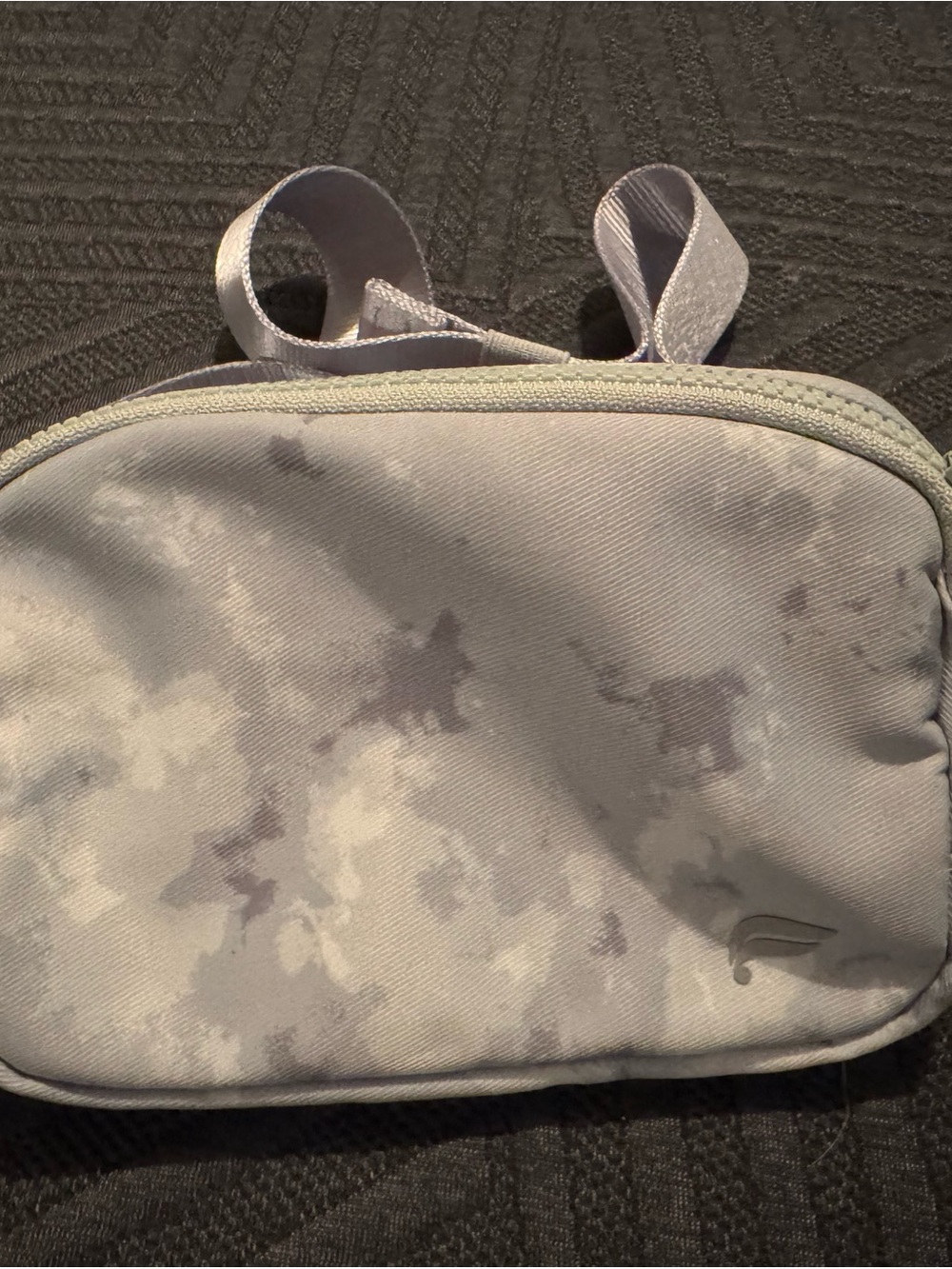 Fabletics Light Gray Lavender Camo Crossbody Bag
